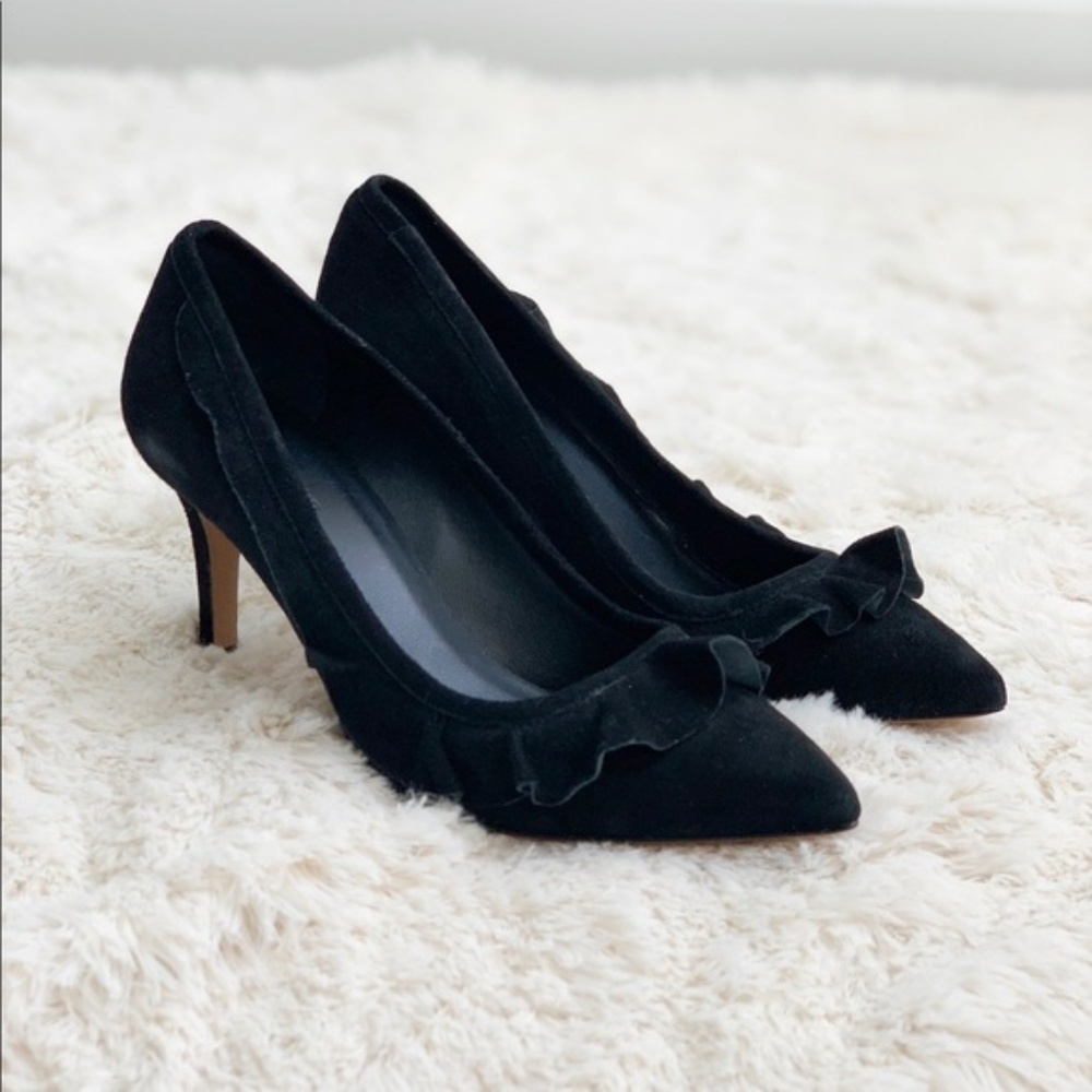Isabel Marant Black Poween High Heels with Ruffle
